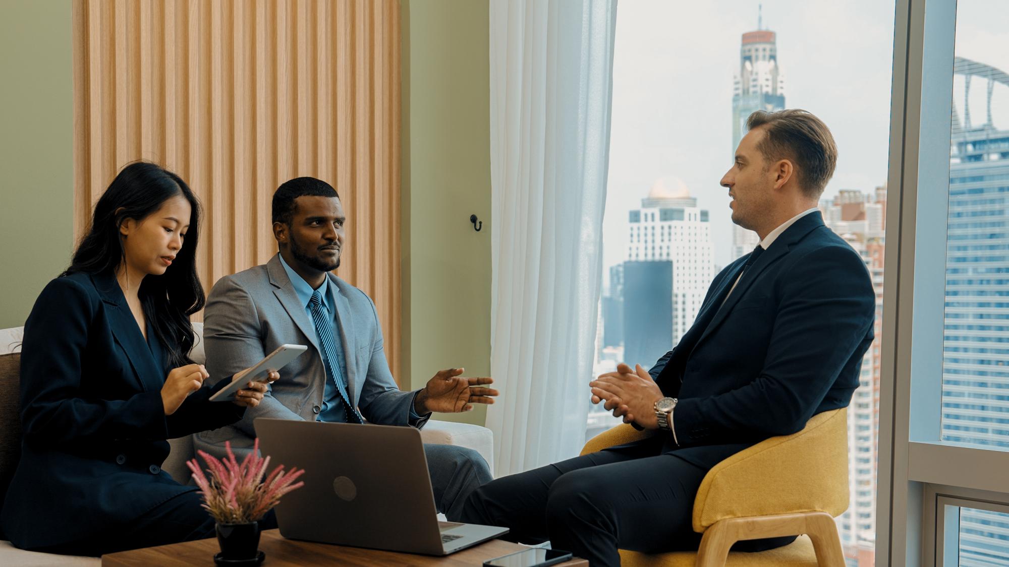 Technology adoption roadmap discussion with digital transformation advisors
